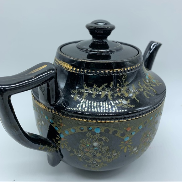 Antique pre-1910 English Black Teapot - Picture 1 of 10